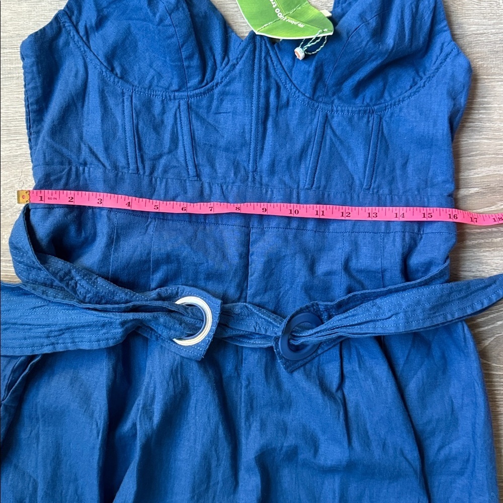 NEW Farm Rio Wide-Leg Belted Linen Viscose Jumpsuit Large - Picture 11 of 12